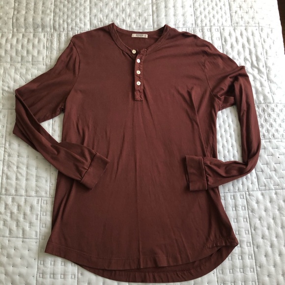 Buck Mason Other - Buck Mason LS Henley with Rounded Hem Size M *FIRM